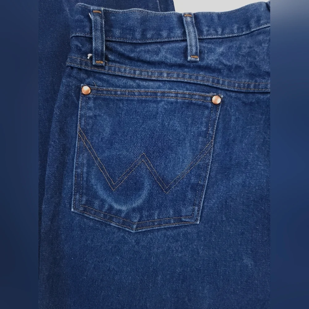 Wrangler Jeans 13MWZ Dark Wash Retro Cowboy Cut Jeans Mens Size 38x35
